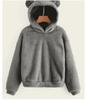 Aliexpress Ebay2024 Amazon Otoño e Invierno Nuevo Suéter Cálido con Capucha y Orejas de Conejo de Felpa