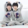Em estoque Desenho Estampado 24 Outono e Inverno Roupa Térmica Infantil Nova Algodão Meninos e Meninas Roupas de Casa Conjunto de Duas Peças