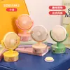 Iluminação LED Gradiente, Ventilador de Mesa com Ângulo Ajustável, Vento Forte de Três Velocidades, Ventilador Pequeno Recarregável por USB para Mesas de Escritório e Dormitórios