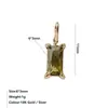 Estilo de Lujo Accesible Ins Francés Colgante Exquisito DIY Acero Inoxidable Chapado en Oro de 18K Coloridos 6*3mm Rectangulares Geométricos Accesorios