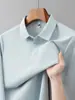 Camisa Polo de manga larga para hombres jóvenes y de mediana edad, nueva para primavera y otoño, color liso, antiarrugas, resistente al desgaste, adecuada para el uso diario y el trabajo.