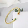 Pulseira aberta tendência em latão com zircônia pulseira temperamento versão coreana de joias simples para banquete presente atacado vendas diretas