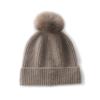 Gorro de cachemira para hombre y mujer, estilo similar, 100% cachemira pura, para otoño e invierno, nuevo estilo, gorro cálido de punto con protección para las orejas.