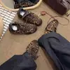 Tênis de treino alemães retrô com estampa de leopardo para mulheres, nova coleção de outono de 2026, tênis de treino atléticos versáteis com bico redondo e cadarços