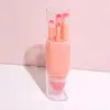 Cepillo de Maquillaje Multifuncional Seis en Uno Cepillo de Maquillaje Retráctil con Tapa Cepillo Portátil para Rubor Pincel para Sombras de Ojos Mini Cepillos de Maquillaje