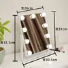 Espejo de Maquillaje LED Amazon Hollywood Espejo de Tocador de Escritorio con Luz Regalo de Escritorio para Dormitorio Estilo Europeo y Americano Espejo con Bombilla