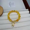 Em breve ter dinheiro suprimentos de viagem pulseira estilo novo de verão luxo leve nicho design toque de alta qualidade pulseira de quartzo rutilado amarelo natural alta qualidade