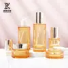 En stock juego de botellas de vidrio para cosméticos botella de emulsión de alta calidad botella de esencia 120ml100ml30ml30g50g