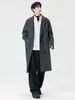 Abrigo de Lana Holgado de Longitud Media Casual para Hombre Primavera 2026, Abrigo Estilo Coreano para Jóvenes, Ropa Casual de Moda para Caballero
