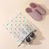 Bolsa con cordón de cereza con estampado de dibujos animados, bolsa portátil de almacenamiento de zapatos para viaje, bolsa de zapatos a prueba de polvo de alta estética, bolsa de almacenamiento práctica
