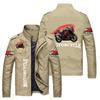 2021 Nueva Moda Chaqueta Guapa para Hombre con Insignia de Coche Chaqueta de Motocicleta Traje de Béisbol Cárdigan con Cremallera Ropa para Hombre