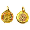 Prata S925 Estátuas de Buda Azul Queimado Pingente Pequeno Dupla Face Guanyin de Cinco Mãos Titiao Acessórios de Joias DIY