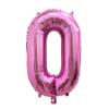 Globo de película de aluminio digital dorado versión americana de 34 pulgadas flotante Número de aire Globo digital dorado rosa Decoración de cumpleaños de 32 pulgadas