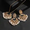 Conjunto de 2 Piezas de Collar y Pendientes de Estilo Étnico Retro Combinación Cadena para Suéter Accesorios Largos Versátiles Simples Decoración de Nicho para Mujeres