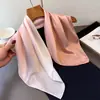 Lenço Quadrado Estampado Estilo Simples Degradê Xale Lenço de Pescoço Toque de Luxo Lenço Quadrado Pequeno para Amarrar Lenço de Cabeça Lenço de Seda Lenço