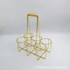 Fabricante de Estantes de Cerveza de Hierro Bar Ktv Cesta para Cerveza Cesta de 6 Botellas Puesto de Barbacoa Cesta Transportadora de Bebidas Uso en Casa