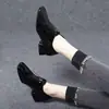 Zapatos de mujer, nueva colección de otoño 2026, charol brillante, mocasines de corte profundo, tacón medio, zapatos de mujer para primavera/otoño, zapatos pequeños de piel