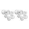 Brincos de Parafuso Flor Vazada Femininos Simples Alto Padrão Estilo Ins Fresco Prata Brincos de Flor Unhas de Orelha Flor de Ameixa