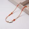 Collar de cuentas rojas para mujer, diseño de nicho, piedra natural, estilo barroco, primavera y verano 2024, nuevo estilo, elegante cadena de clavícula personalizada.