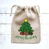 Transfronterizo Amazon AliExpress feliz navidad árbol de navidad color primario lino manojo bolsillo bolsa de regalo