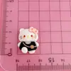 Accesorios de Resina DIY de Dibujos Animados, Polvo Negro Gato Jugando Pegamento de Crema Hecho a Mano Pinzas para el Cabello, Decoraciones para Funda de Teléfono Hebilla de Zapato