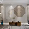 Papel de parede para parede de fundo de TV moderno luxo leve sala de estar sala de jantar quarto modelo mural simples tridimensional ameixa geométrico adesivo de parede