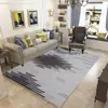 Suministrado directamente por el fabricante, alfombra impresa geométrica simple para sala de estar y dormitorio, felpudo para pasillo con diseño nórdico