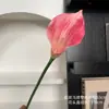 Flores artificiais realistas de lírio-calla grande para decoração de casa, flores artificiais realistas de alta qualidade, adereços de casamento, buquês de noiva, atacado do fabricante