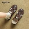 Zapatillas de Entrenamiento Alemanas Augusden Marrones para Mujer 2026 Nuevo Otoño e Invierno Adelgazantes de Suela Gruesa Estilo Ballet Zapatillas Casuales
