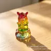 Ornatos populares de zodíaco rotativos de cristal, decorações de mesa de zodíaco rotativas, ornamentos artesanais rotativos de vidro