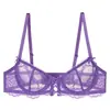 Lingerie de renda pura desejo estilo europeu e americano para mulheres, faz seios grandes parecerem menores, malha transparente com bojo fino, conjunto de lingerie sexy com alças cruzadas