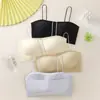 Sujetador de verano strapless sin aros, ultrafino, de tirantes finos, para mujer, sin costuras, anti-exposición, para pechos pequeños, realza y recoge el busto