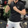 Camisa Polo de Seda Helada para Hombre de Manga Corta Verano 2023 Transpirable Parte Superior para Hombre Cuello Camisero de Solapa Media Manga Listo para Enviar Camisa Versátil Cuello