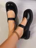 Talla grande Comercio Exterior Zapatos de Cuero Japoneses para Mujer 2024 Nuevos Coreanos Casual Retro Estilo Británico Suela Gruesa Punta Redonda Zapatos de Una Capa
