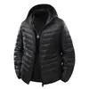 Popular Chaqueta Ligera de Plumas Transfronteriza para Hombre con Capucha Primavera, Otoño e Invierno Cuello Alto Chaqueta de Plumas para Hombre 50 Terciopelo Aliexpress