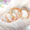 Pulseira de Jade com Barra Redonda de Calcedônia Laranja de 6 mm 40-62 mm, Pulseira de Ágata Colorida Infantil, Pulseira de Calcedônia para Menina Jovem e Adulta