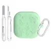 Funda protectora de silicona adecuada para Samsung Buds4/Buds4Pro con patrón de grabado floral, funda suave Bluetooth anticaídas