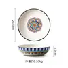Plato Cerámico Profundo Creativo Pintado a Mano Redondo de 8 Pulgadas Plato para Sopa Casero Tazón para Ensalada Pasta Bajo Esmalte Personalizado