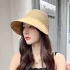 Visera Sombrero con Protección Solar para Mujer, Estilo Influencer de Tiktok, Sombrero de Sol Transpirable de Ala Ancha para Verano en la Playa, Gorra de Béisbol Versátil para Viajes