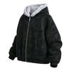 En Stock Chaqueta de Invierno de Alta Calidad Americana de Calle con Cuello de Piel Sintética y Cuero PU Algodón para Hombres y Mujeres, Abrigo Grueso y Forrado de Felpa de Moda