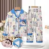 Pijamas do Sudeste Asiático Infantis Manga Longa Meninas Primavera e Outono Finos 2025 Novo Outono Roupas de Casa Infantis e para Meninas