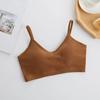Hermoso Top de Tubo Trasero Íntimos Chaleco Suspbottomer Sexy para Fondo Envoltura de Pecho para Mujer Color Puro con Almohadillas para el Pecho para Ropa Exterior e Interior Sujetador