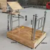 Podio Telescópico Móvil de Madera Maciza para Escuela PE con Ruedas Soporte para Coro Almacenamiento Rotomoldeo Combinación de Tres Lados Cajón Taburete de Música