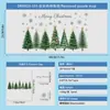 Decoraciones navideñas para árbol de Navidad pegatinas electrostáticas para puertas de vidrio para ventanas y gabinetes bosque verde copos de nieve piñas felices estrellas