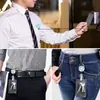 Funda de Tarjeta de Mármol de Aleación de Zinc Redonda Cordón Goteo de Pegamento Hebilla de Tirón Fácil Carrete Retráctil de Insignia Fácil Funda para Tarjeta de Documento