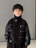 Chaqueta de Cuero para Niños 2025 Nuevo Estilo Chaqueta de Cuero Inspirada en Chanel Motocicleta Moderna Elegante Top Chaqueta de Cuero para Niños Venta al por Mayor