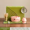 Conjunto de Caixa de Presente Fofa de Matcha Conjunto de Chá de Cerâmica Ferramentas Batedor de Chá Fabricante Atacadista Transfronteiriço Fornecimento TK Shopee Dropshipping