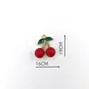 Nuevos accesorios tridimensionales de aleación con gota de aceite de cereza y fresa para joyería DIY, llaveros, bolsos, pulseras y colgantes