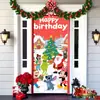 Popular Transfronteiriço Monstro Peludo Verde Grinch Pendurado Capa de Porta Pano de Fundo Decoração de Porta de Casa Pano Pendurado para Atmosfera Festiva Pendurado