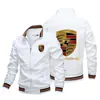 Chaqueta de Manga Larga con Cuello Alto y Cremallera Estilo Americano Talla Grande, Chaqueta Bomber de Béisbol, Corte Holgado para Hombre